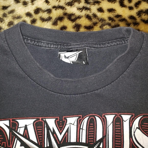 VTG Famous Stars & Straps Men's L Black S/S Tee Shirt STATUE OF LIBERTY Y2K - Picture 4 of 5